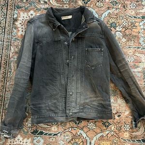 Men’s distressed denim all saints jacket